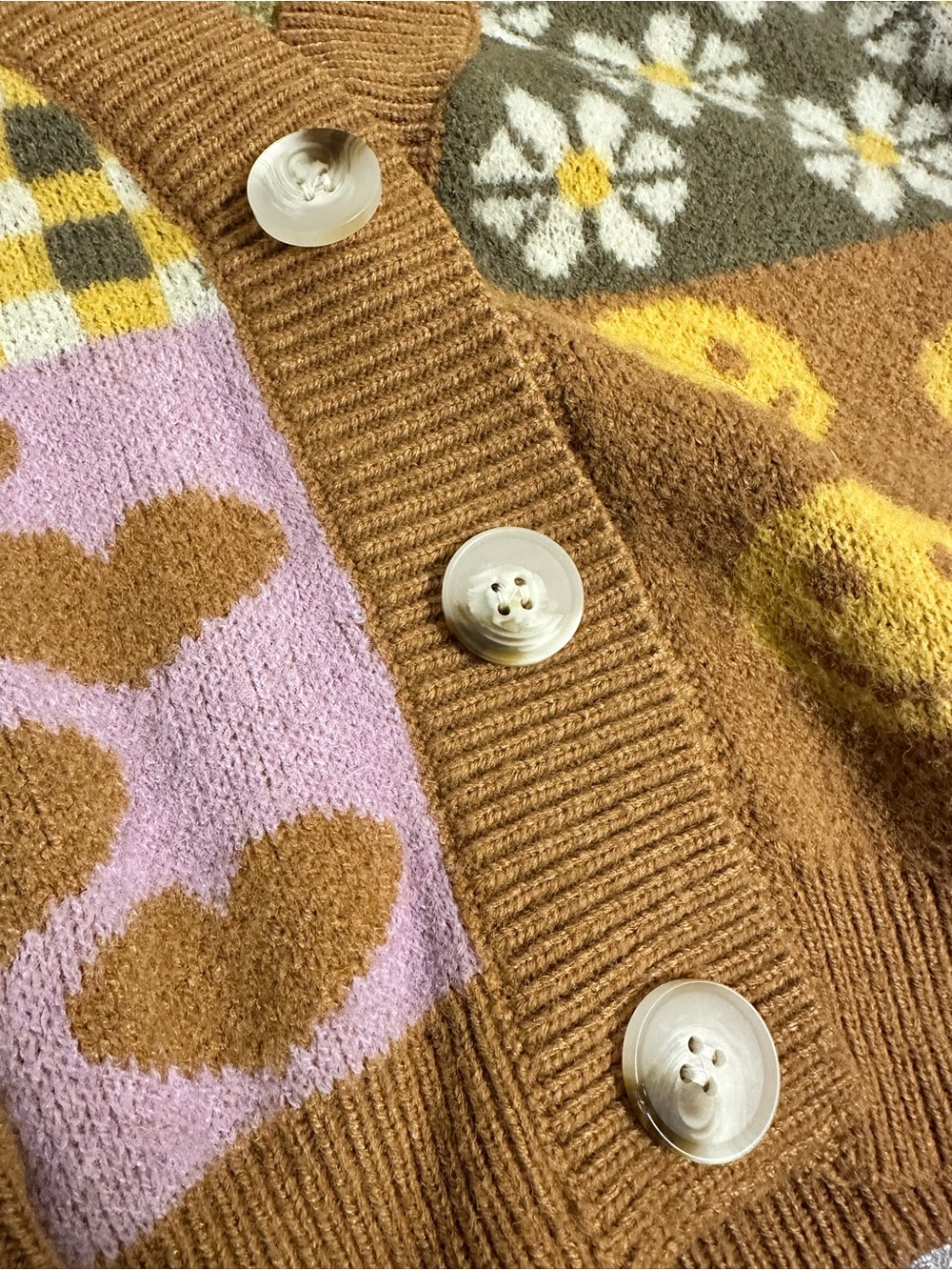Debut Multicolor Patchwork Cardigan - Picture 10 of 11